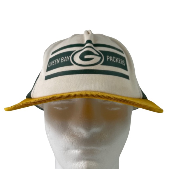 Vintage Rare Green Bay Packers 1980s Trucker SnapBack Mesh Baseball Hat Cap AJD! - Picture 2 of 16